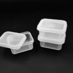 Set of 3 Mini Rectangular Transparent Storage Containers