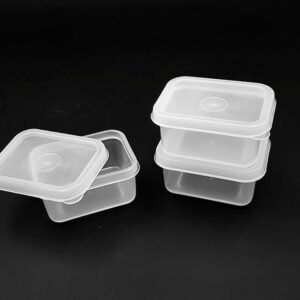 Set of 3 Mini Rectangular Transparent Storage Containers