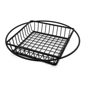 Black Round Serving Basket 20.5 cm