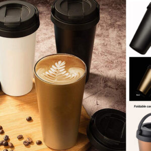 Stainless Steel Travel Mug with Cover Handle