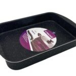 Black Granite Nouval Rectangular Oven Tray 42 cm
