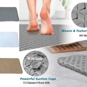 PVC Weave Design Non Slip Protection Bath Mat 72x39 cm