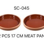 Set of 2 Clay Plates 17 x 3 cm