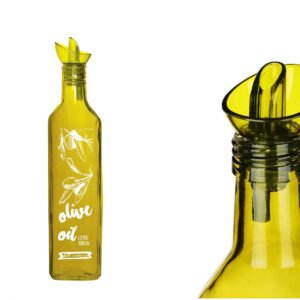 Olive Green Decorated Oil Bottle SQ 500 ml