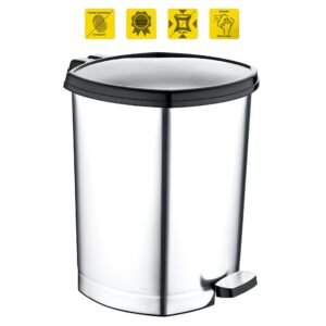 Metallic Color Plastic Pedal Dustbin 20 L