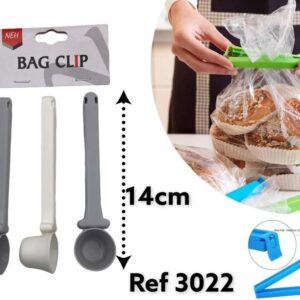 Plastic Bag Clip Deep Spoon Shape X3