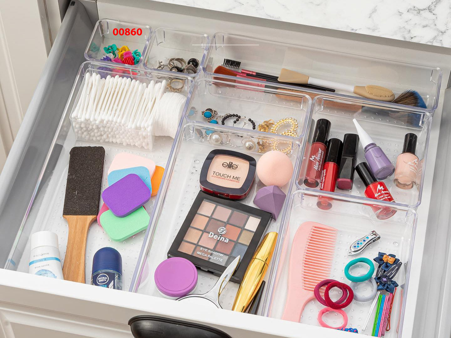 e9bf90c88aa6d19b2287030b7b150fa2.jpg Ultra Clear Punto Modular Drawer Organizer 7.5x7.5x5.5 c