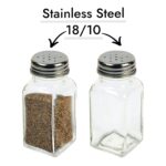 Glass Salt Shaker with Stainless Steel 18/10 Lid