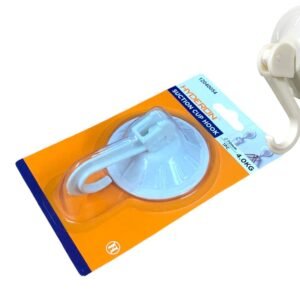 Large Strong White Suction Cup Round Hook X1