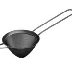 Matt Black Conical Fine Mesh SS Strainer 8.5 cm