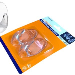 Large Strong Transparent Oval Hook X2