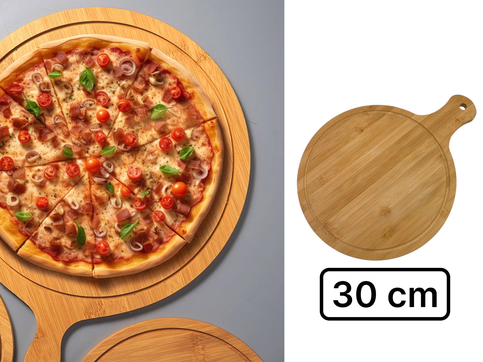 ee532dc27a0cfefbe1abb702f712d2f6.jpg Pizza and Charcuterie Serving Board with Handle 30 cm