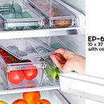 Clear Fridge Organizer with Cover 37 x 10 x 10 cm