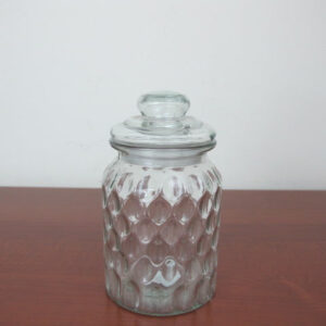 Medium Glass Jar Bee Hive Design