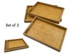 Set of 3 Bamboo Serving Trays