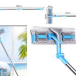 2 in 1 Window cleaner set with extensible handle squeege