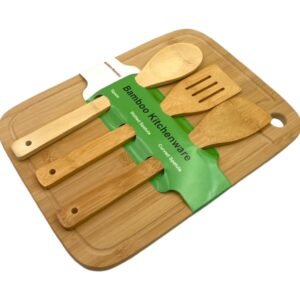 PROMOTION Bamboo chopping board with 3 Kitchen Tools