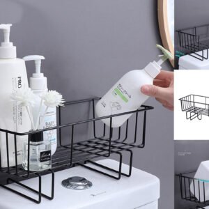 Large Wide Organizing Basket Over Toilet Seat