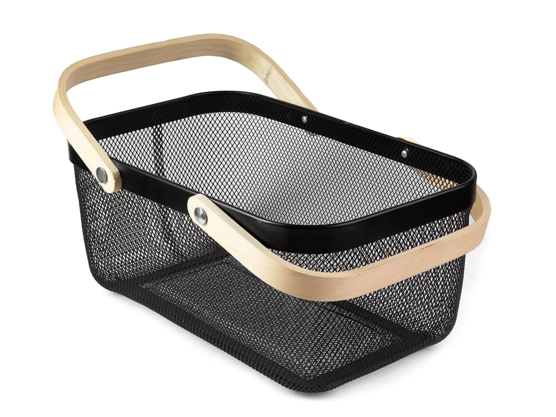 f28d86683259c09c2dd904197d3f943f.jpg Dosthoff Rectangular Iron Basket with Bamboo Handle MB12