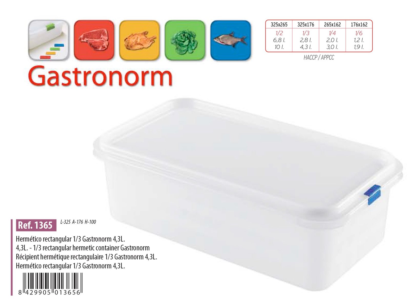 f2d02bcba16989351b0ccb1e4bafb933.jpg Gastronorm Plastic Storage Container - 4.3 lt
