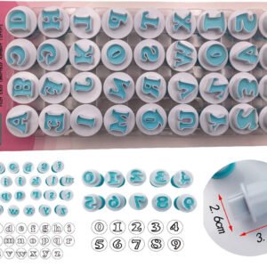 Set of plastic cutters letter and numbers 36 pcs
