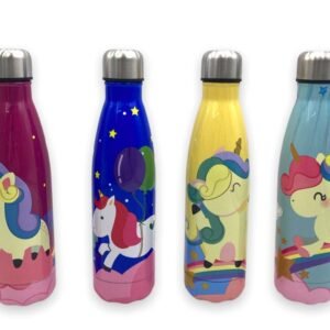 Decorated Stainless Steel Vacuum Water Bottle 500ml