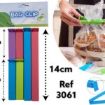 Colored Plastic Bag Clip X6
