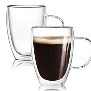 Double Wall Glass Mug 350 ml - 12 cm