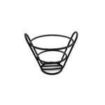 Black Conical Shape Fry Serving Basket 11 cm