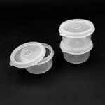 Set of 3 Mini Round Transparent Storage Containers