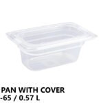 Gastronorm Plastic Storage Container 1/9 65 mm - 0.57 L