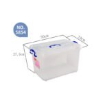 ECOPLUS Clear Storage Box 30 lt with Wheels
