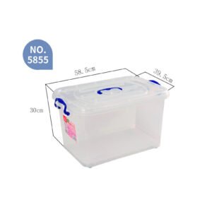 ECOPLUS Clear Storage Box 50 lt with Wheels