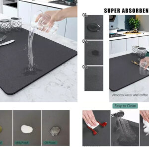 Large Super Water Absorbent Dish Draining Mat