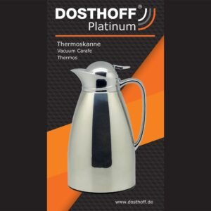 SS Insulated Carafe Vacuum Flask w Easy Push Button