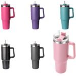 Large SS Tumbler with Handle and Straw 40 OZ 1200ml
