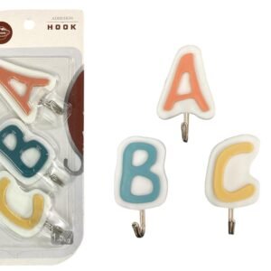 ABC Strong Plastic Adhesive Hooks X3