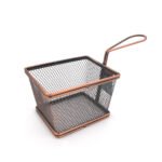 Copper Color French Fries Basket; 12 cm