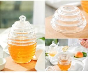 Plastic Honey jar with dipper
