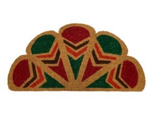 Coco mat half flower with PVC backing 75x45 cm