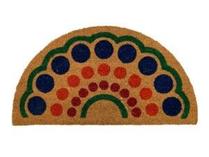 Coco mat half round with PVC backing 75x45 cm