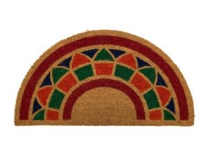 Coco mat half round with PVC backing 75x45 cm