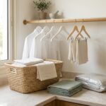 Laundry basket, ironing board cover, suit hangers and vacuum storage bag — Laundry Day bundle