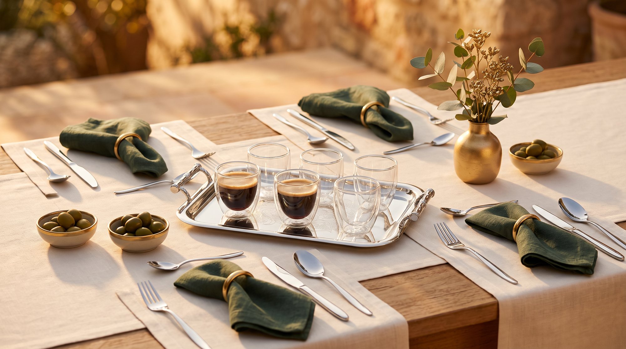 Set the table for people arriving